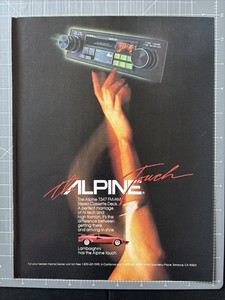 LAMBORGHINI COUNTACH ALPINE VINTAGE ORIGINAL PRINT AD ADVERTISEMENT 1984