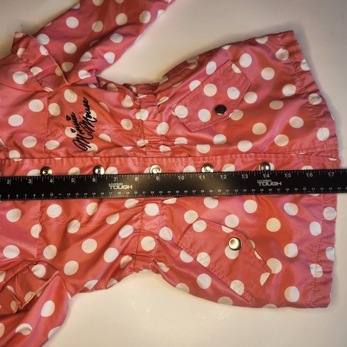 Impermeabile Disney Junior Minnie bambina 2T rosa panna a pois orecchie di topo - Foto 8 di 10