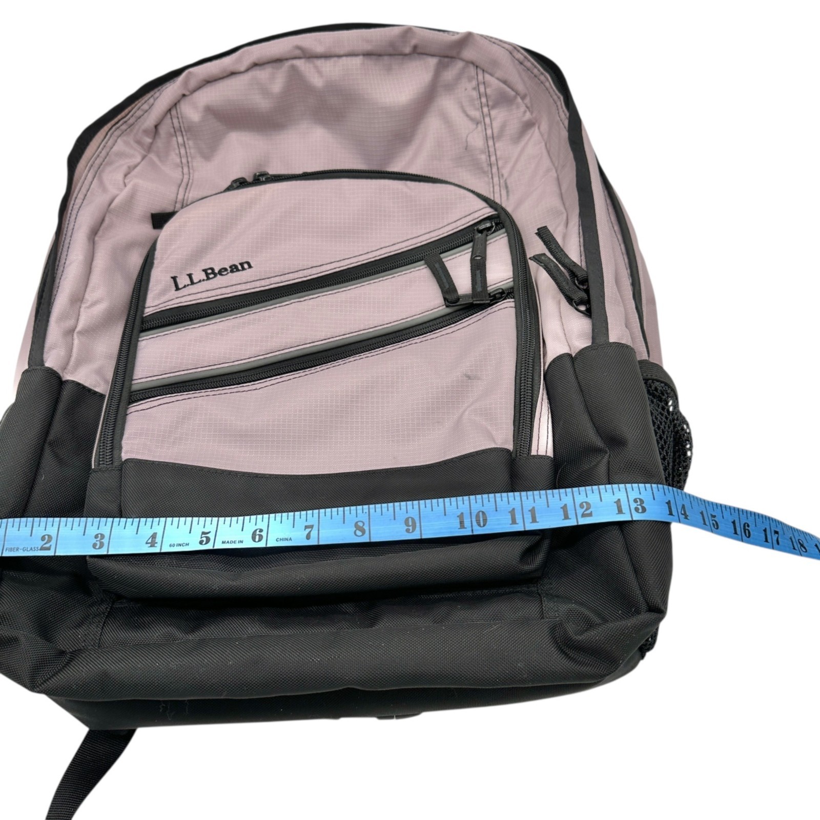 LL Bean Backpack Pink Black Multiple Compartments… - image 13