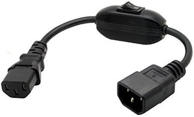PDU UPS Power Cord Cable, IEC 320 C14 to C13 with On/Off Switch 30Cm