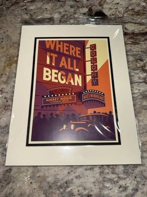 Walt Disney D23 Expo The Making of Disney 100- Where it All Began 11x14 Print