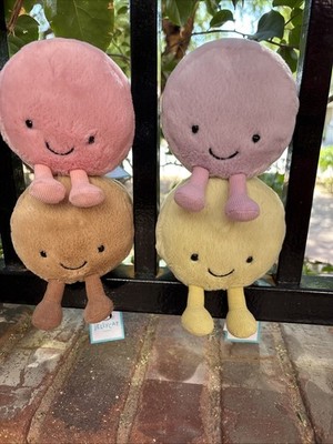 Jellycat complete set  Amuseables MACARONS MAY + MAX  + MONA + MIA authentic NWT