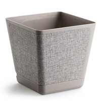 Howhomely Blumentopf Pflanztopf PflanzküBel BlumenküBel Taupe Topf 18 Cm 3,7 L