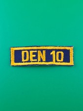 Den Number 10 Cub Scout Patch Scout Gummed Gauze Back BSA Scouts America