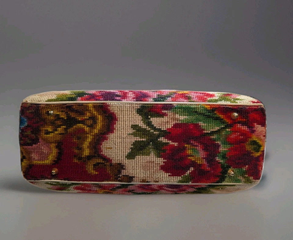 Большая винтажная сумка для ковров от Koret, подходящая сумочка для мелочи, обе кожаные с подкладкой - Изображение 4 из 4