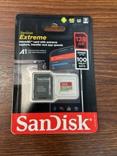 SanDisk Extreme 128GB microSDXC UHS-I Memory Card w/ Adapter SDSQXVF-128G-AN6MA