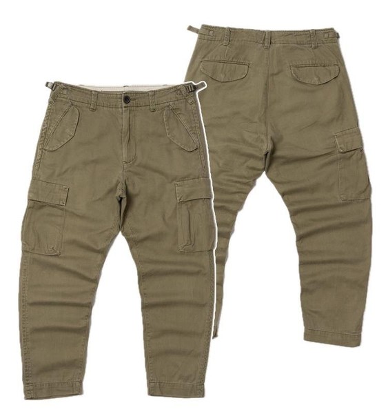 Men GLOBAL Trousers Beige Cotton 31 / M / 44
