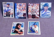6 ERIC KARROS LOS ANGELES DODGERS SIGNED BASEBALL CARDS