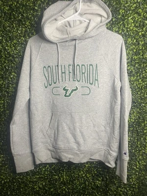 USF South Florida Bulls Champion Pullover Hoodie Gray Mens Size Medium - Image 1 of 4
