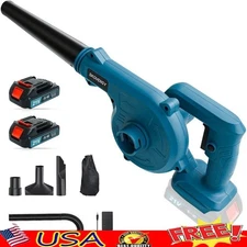 Cordless Leaf Blower Portable Lightweight Dual Battery High Airflow Easy Clean