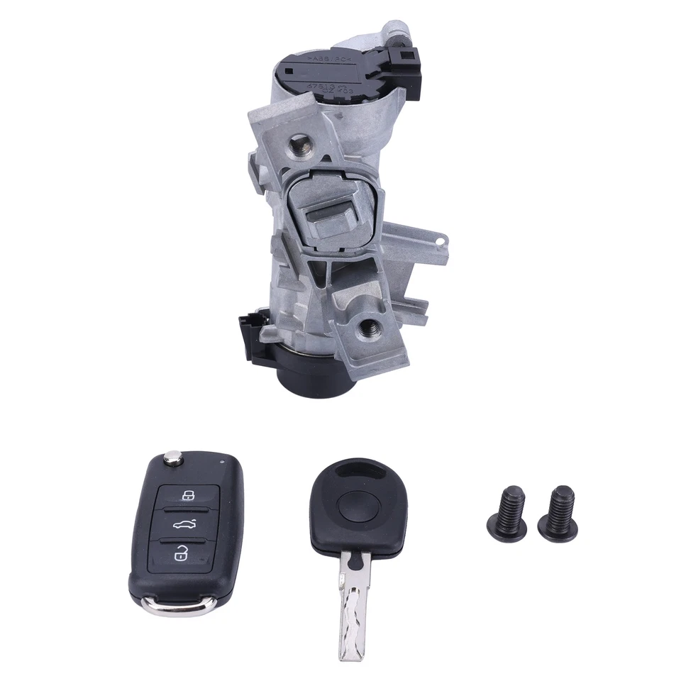 Ignition Barrel Switch Steering Lock 1K0905851B For VW GOLF MK5 MK6 04-13 W/Key - Image 4 of 4