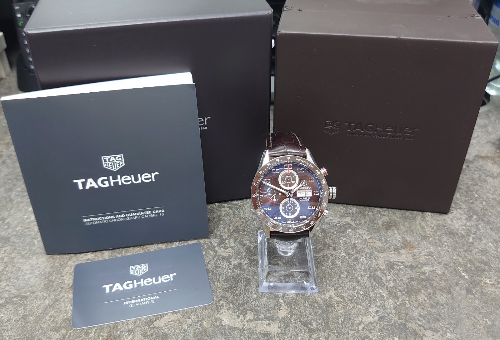 TAG Heuer Carrera Brown Men's Automatic Chronograph Watch - CV2A1S.FC6236