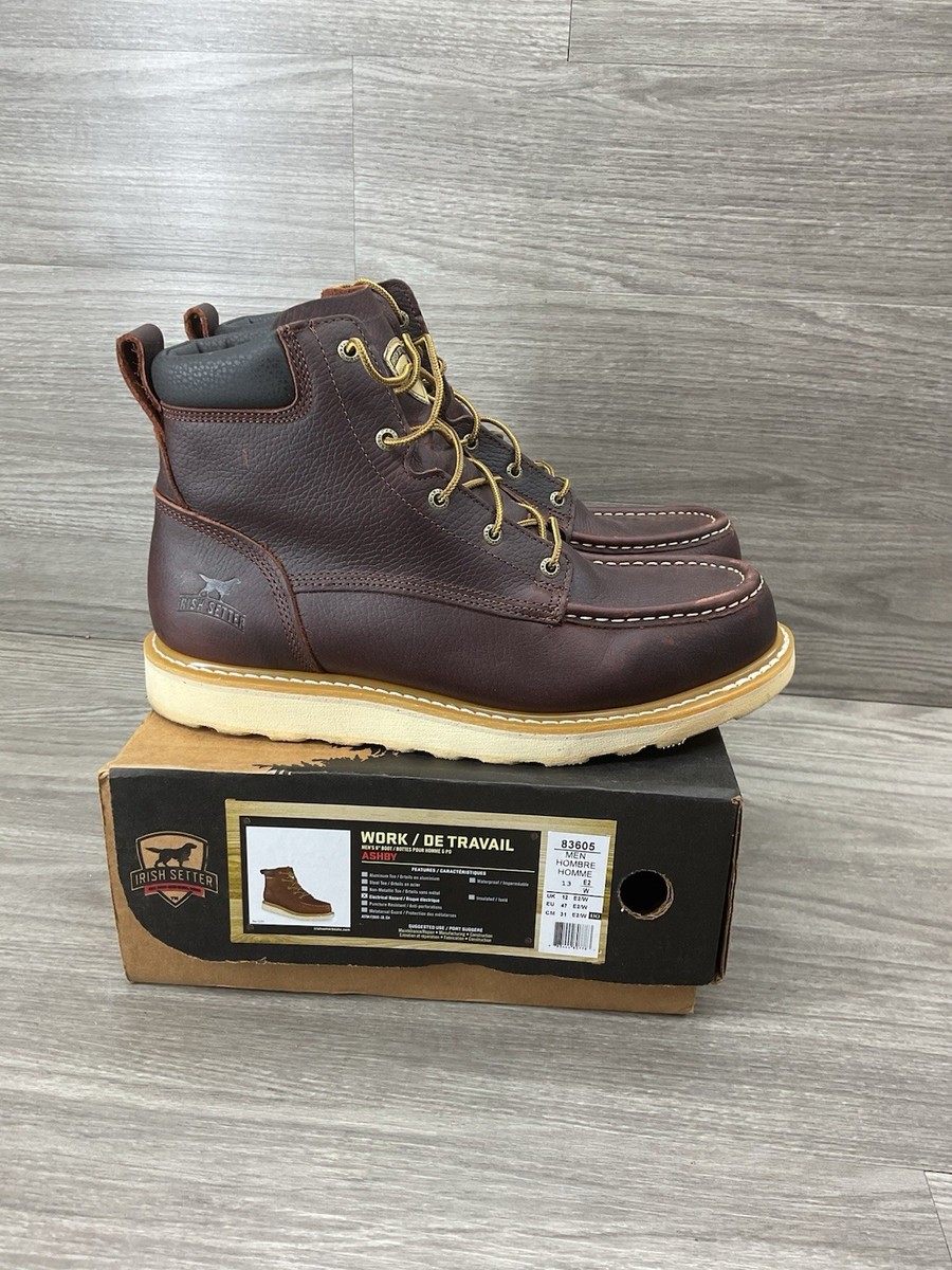 Red Wing Irish Setter Ashby Steel Toe Brown Leather Work  display picture 1