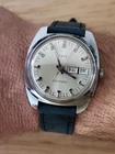 Men's Vintage Timex Electronic Day Date Watch. New Battery & Leather Band!