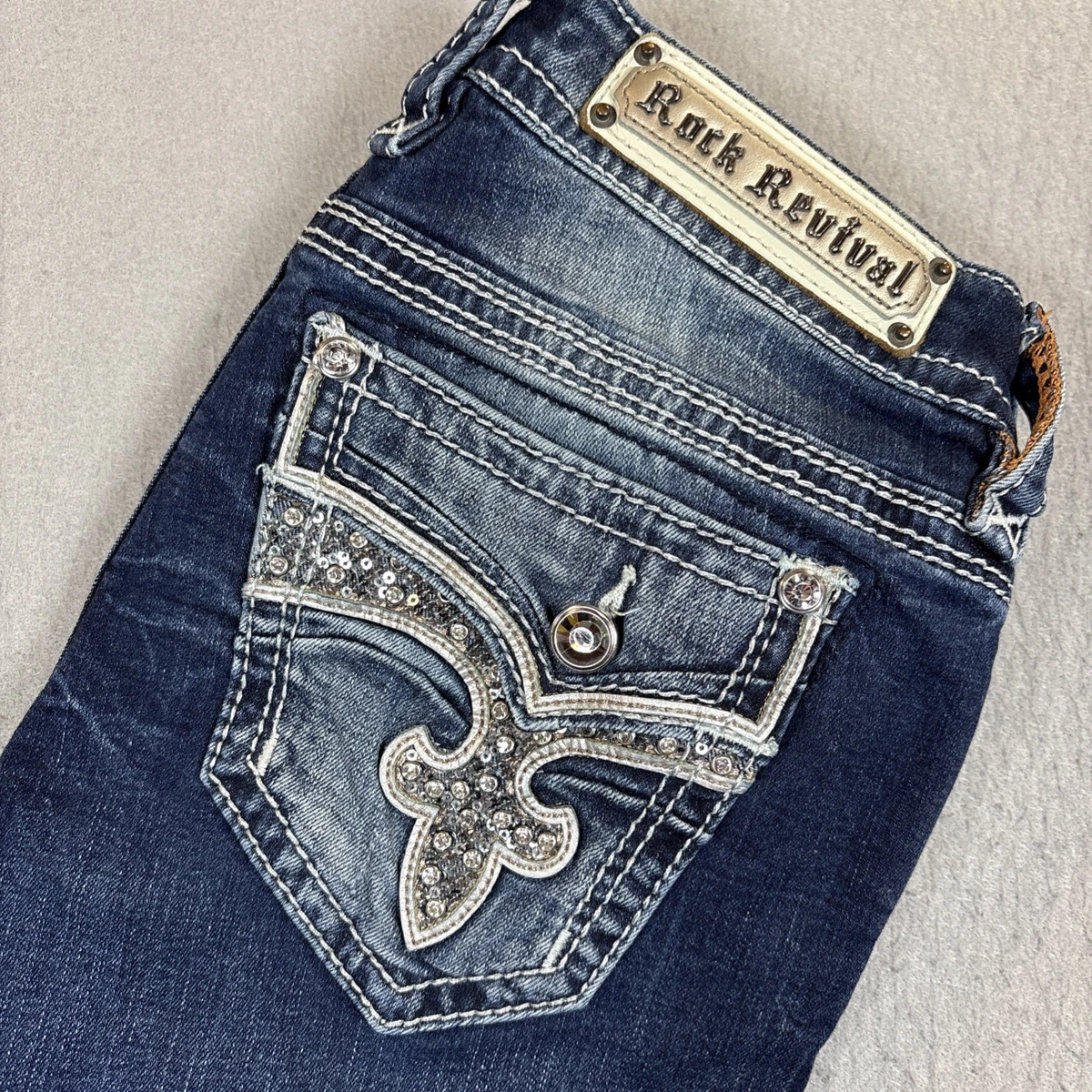 ♦2/15迄♦Rock Revival デニムパンツ 36 RJ878578 Rock Revival 36 in Inseam Low (6.5-8.5 in) Rise Jeans for Women