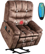 Large Power Lift Recliner with Massage and Heat for Elderly, Heavy Duty  Safety