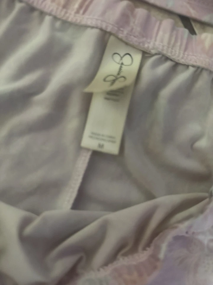 Jessica Simpson M Soft Printed PJ Set Sleepwear Floral Pink - Image 2 of 3