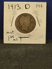 1913 D SILVER BARBER QUARTER NICE COIN BARTER MONEY ADD TO COLLECTION SILVER 89
