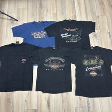 5 VTG 1990s Harley Davidson Eagle 2 Side T Shirt Size M/L Single Sitch USA Made