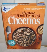 #11721 General Mills 2018 Chocolate Peanut Butter Cheerios Cereal BOX ONLY