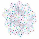 4 x GIFT BOW Extra large Rainbow polka dot dotty grosgrain ribbon fabric present