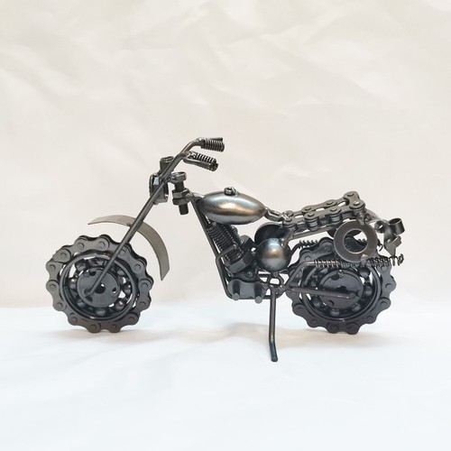 Collectible Motorbike Model Metal Dirt Bike Motorcycle Sculpture Home Bar Decor - Picture 3 of 24