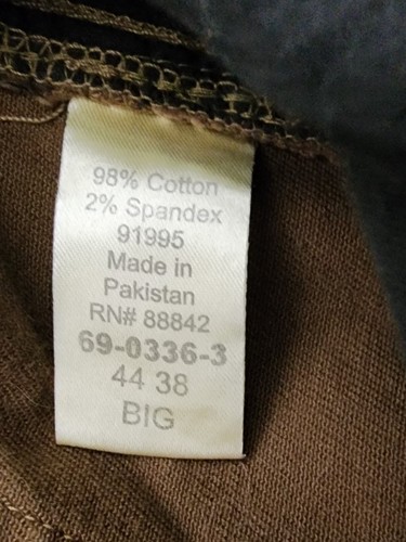 LIBERTY BLUES MENs Brown DENIM STRETCH WAIST JEANS 44x31 Big NWT See Description - Picture 9 of 10