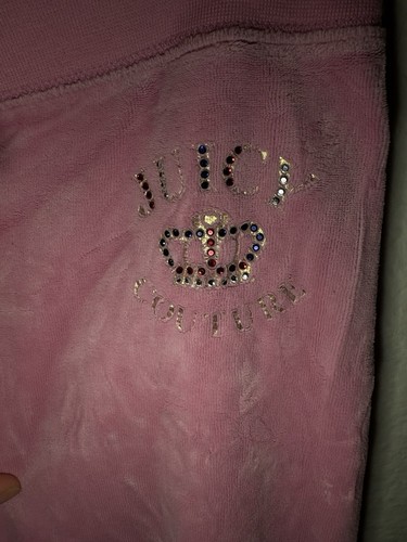 Juicy Couture Kids Y2K Girl's Size 12 Purple Velour Sweatpants - Picture 3 of 3