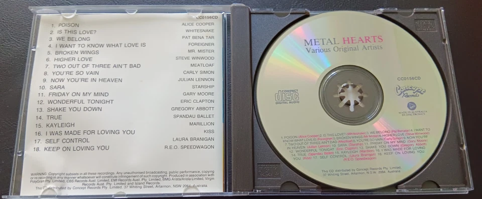 Various – Metal Hearts - 1991 CD excellent, cover VG - Image 3 of 3