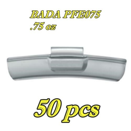 Bada PFE075 PFE Coated Steel 0.75oz. Clip-On Wheel Weight -Box of 50 pcs - Picture 1 of 5
