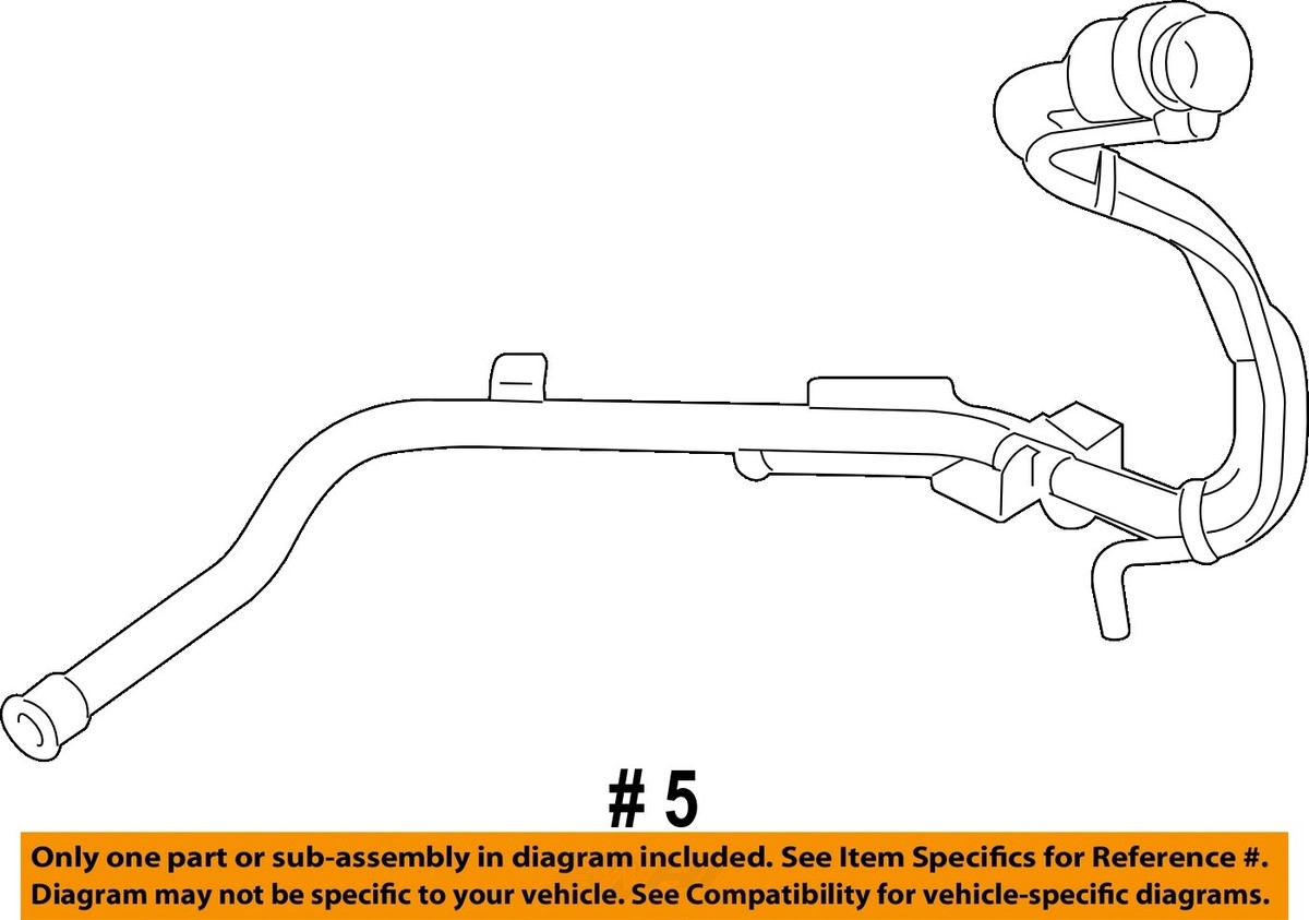 2011-2015 Ford Edge MKX Fuel System Components Filler Pipe