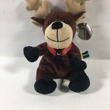Coca Cola 1998 Reindeer from Sweden Plush Bean Bag Stuffed Animal Tagged Vintage