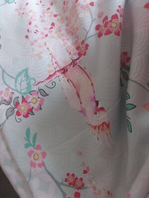 Doppel Bettbezug Set Floral mit Vögeln Wende