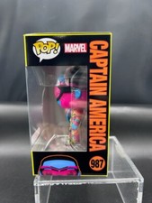 Funko POP! Marvel CAPTAIN AMERICA 987 Black Light Target Exclusive Bobble Head