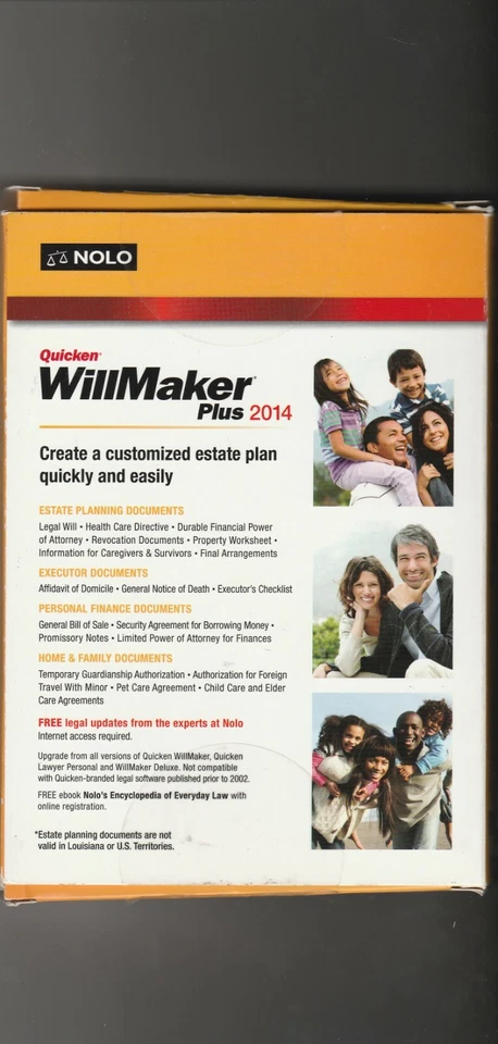 Quicken WillMaker Plus 2014 by Nolo ~  Windows XP/Vista/7/8 ~ CD-ROM - Image 3 of 4