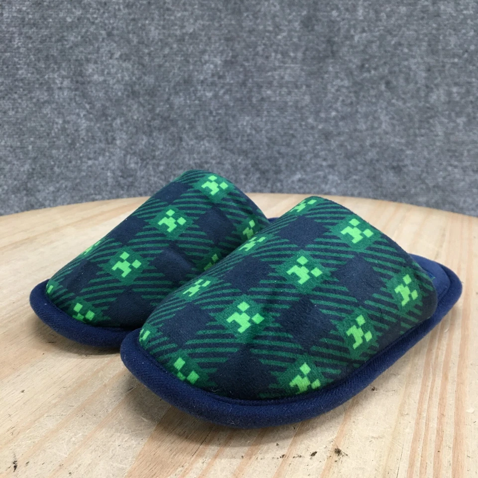 Тапочки детские Minecraft 11 синие без шнуровки повседневные комфортные туфли на плоской подошве с закрытым носком - Изображение 4 из 4