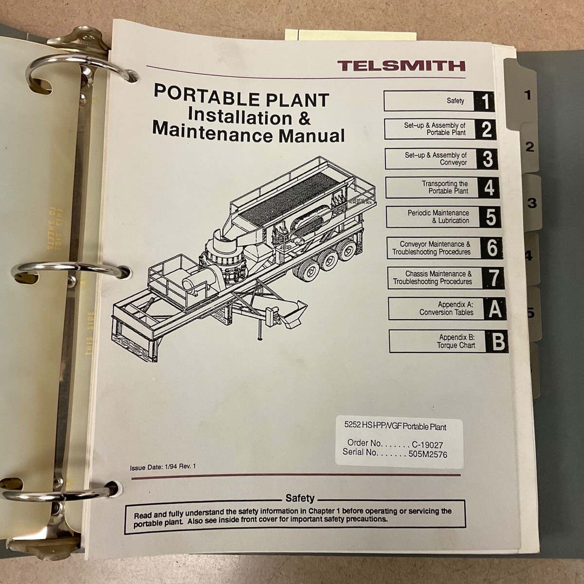 Telsmith 5252 PORTABLE PLANT IMPACT ROCK CRUSHER OPERATION