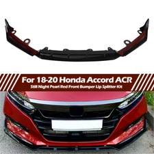 ACR Style San Marino Red Front Bumper Lip Splitter Kit For 18-2020 Honda Accord