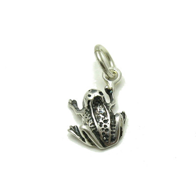 Genuine Sterling Silver Pendant Hallmarked Solid 925 Frog Handmade