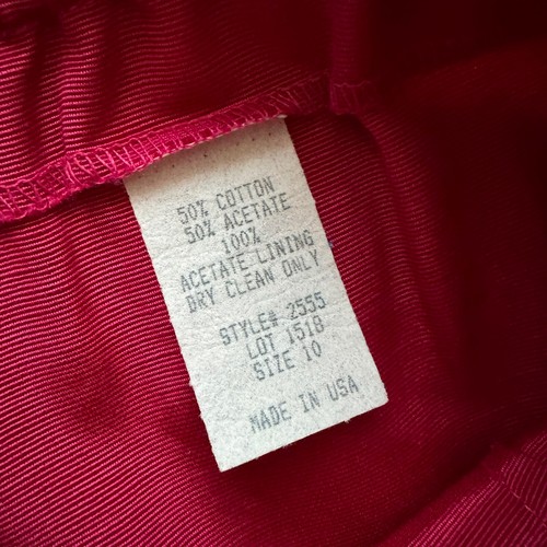 Vtg 90s Watters & Watters Formal Skirt Peplum Jacket Suit Fuchsia Pink Lace 10 - Picture 19 of 19