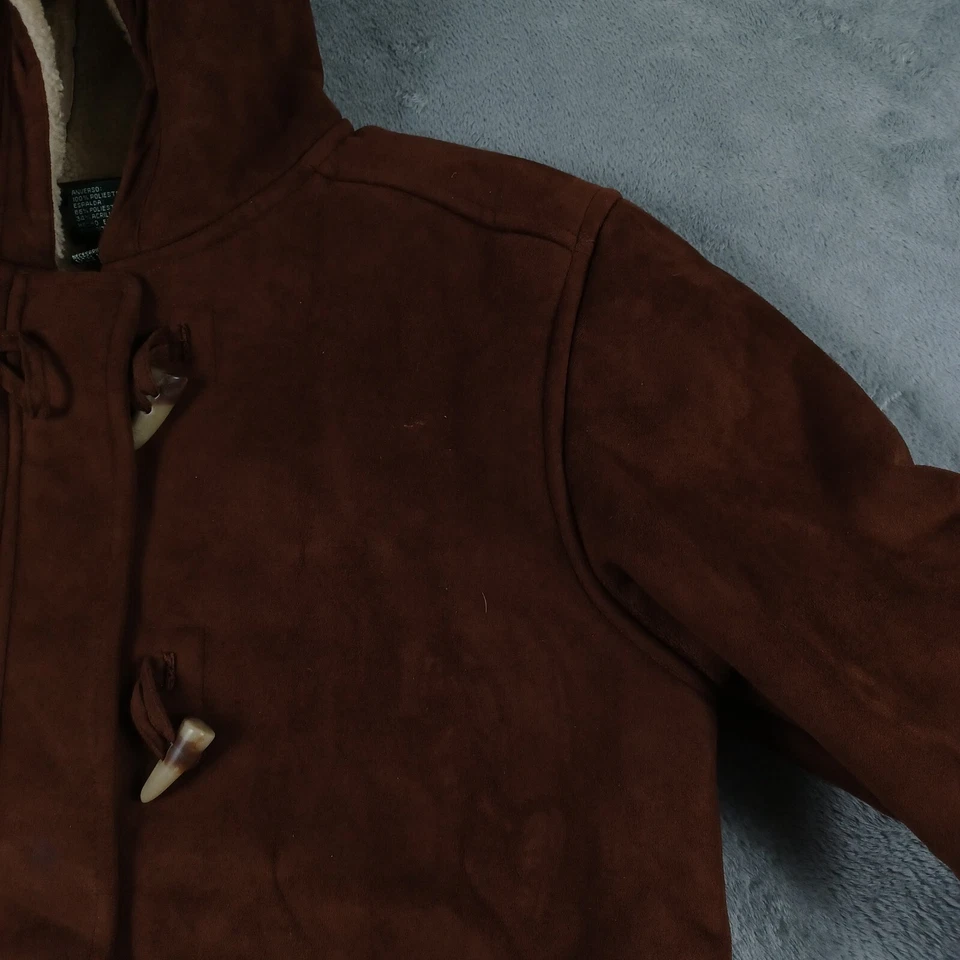 Vintage Lauren Ralph Lauren Jacket Womens Small Brown Suede Toggle Button - Image 3 of 4