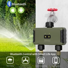 2 Outlet Programmable Hose Watering Timer Sprinkler Timer  Outdoor Water Timer