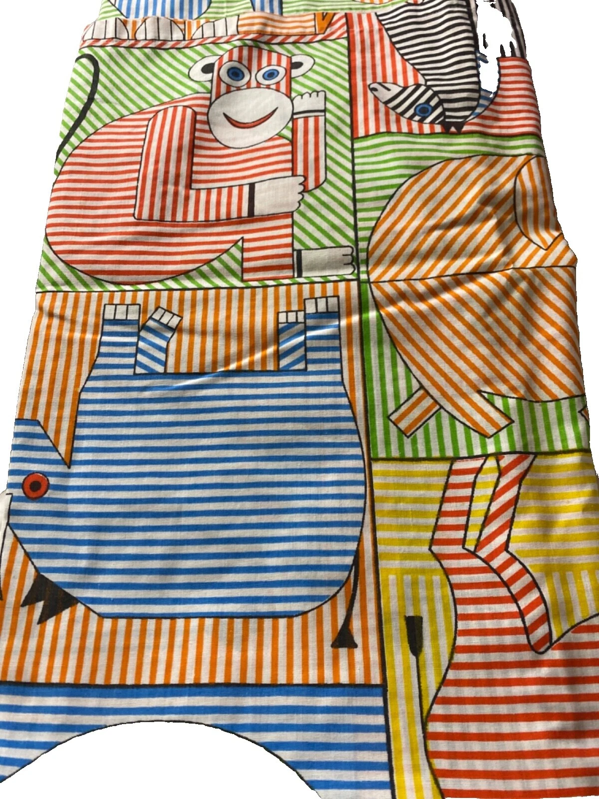 Ventana de algodón a rayas Handmade Cortinas