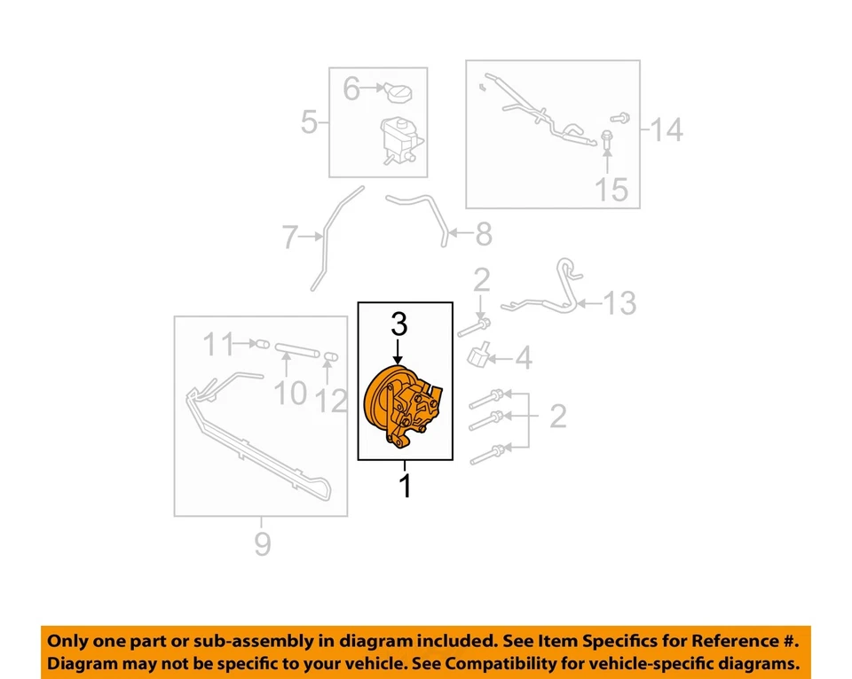 Bomba de dirección asistida usada se adapta a: Ford Edge 2007 grado A Foto 3 de 4
