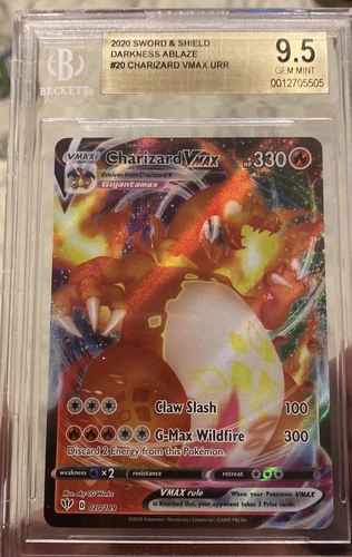 2020 Pokémon BGS 9.5 Charizard VMax Sword & Shield Darkness Ablaze 20 020/189