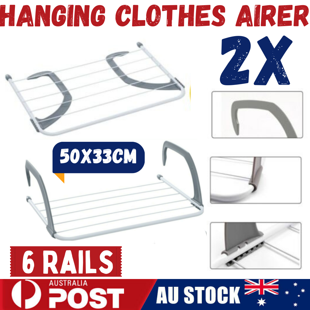 Over Door Clothes Airer Drying Rack Laundry Hanger Dryer Portable