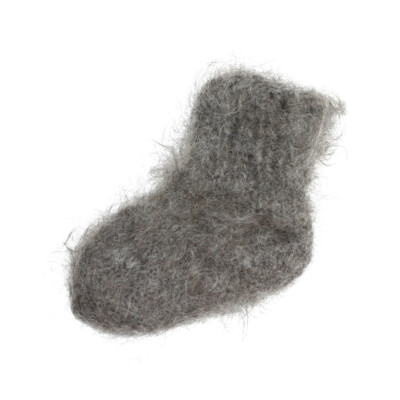 Babysocken Kindersocken Stricksocken Ziegenflaum Handarbeit 14-16 cm Wollsocken