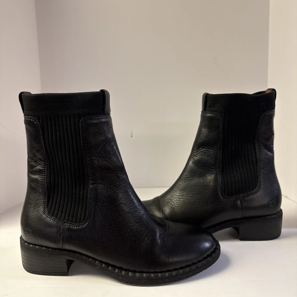 Botas Chelsea Gentle Souls By Kenneth Cole Bernadette para mujer 7 cuero negro Foto 3 de 4