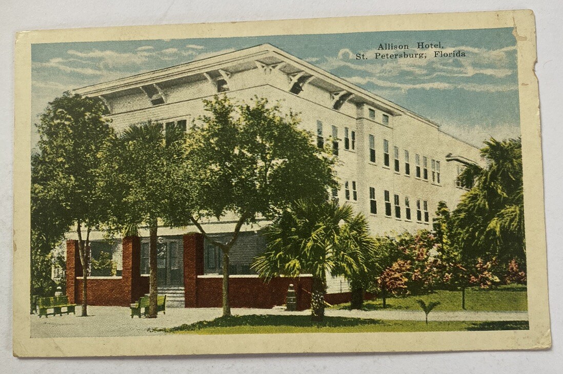 Vintage Postcard ~ Allison Hotel ~ St Petersburg Florida FL