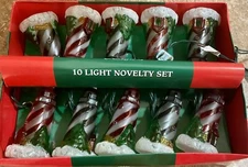 Kurt S Adler Holiday Lighthouse Blinking 10 Light Set - Tested in Working Order